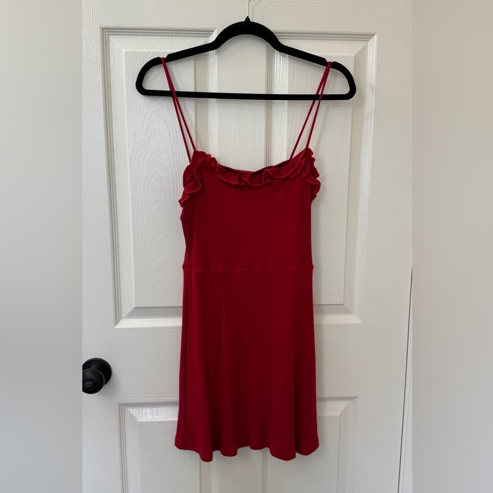 Reformation Bri Ruffle Mini Dress